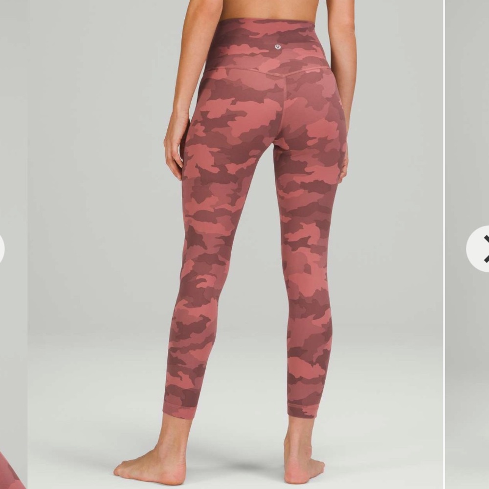 Lululemon Align High-Rise Pant 28" red pink Heritage 365 Camo Brier Rose Multi